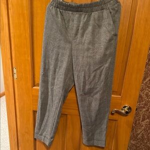 Gray Elastic Waist Pants